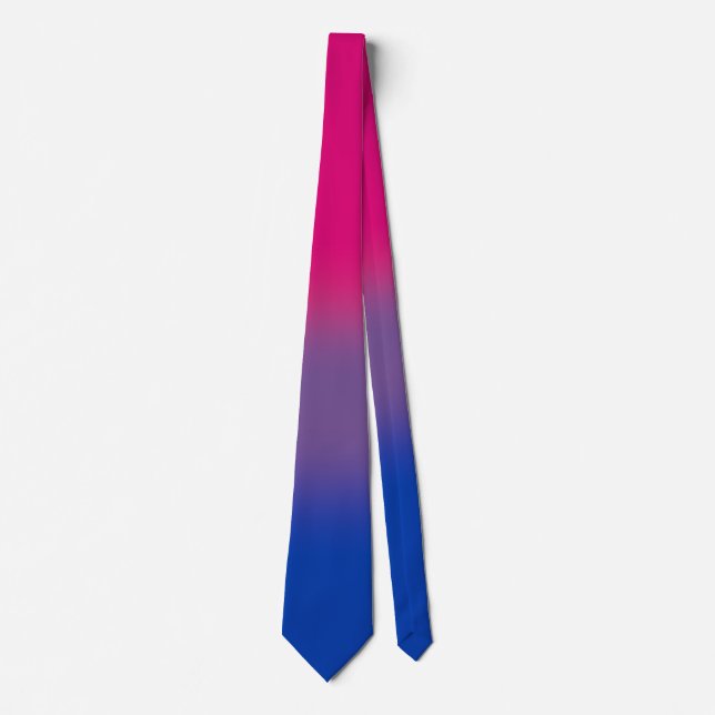 Stilfull Unisex Bisexuell Pride Flagga Slipsklöver Slips (Framsida)