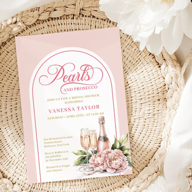 Stilfull vattenfärg rosé och guld dusch inbjudan (Stylish Watercolor Blush and Gold Shower Invite)