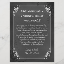 Stilfull vintage-krittavla utseende bröllopskorgsk