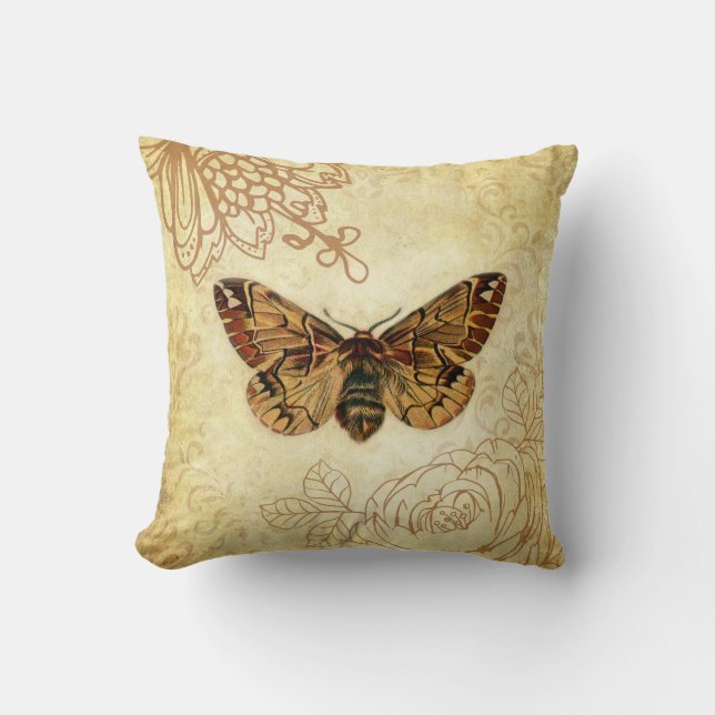 Stilfull Vintage Moth Kudd Kudde (Framsida)