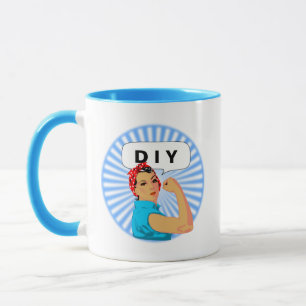 Stilfull vintagekvinna & redigerbar DIY-text Mugg
