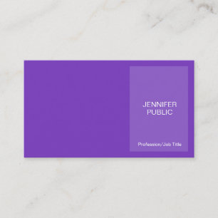 Stilfull Violett Modern Professionell Kreativ Chic Visitkort