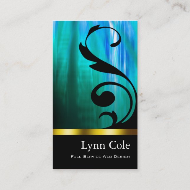 Stilfull visitkort (all - ämna) - "Lumina ", (Framsida)