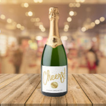 Stilfull vit guld Cheers Nyår Business Typo