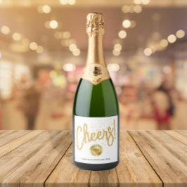 Stilfull vit guld Cheers Nyår Business Typo
