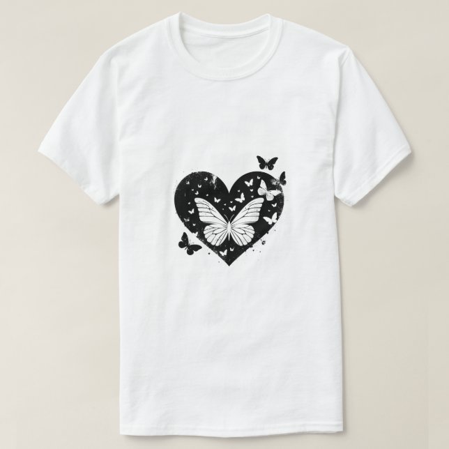Stilfull vit och svart presentidé t shirt (Design framsida)