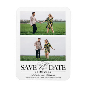 Stilfull Wedding Save The Date 2 Foto Collage Magnet