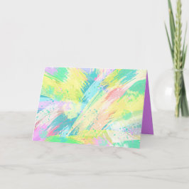 Stilfulla bleka pastellfärger Abstrakt konst Kort