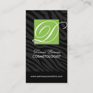 Stilfulla Cosmetologistzebra tryckvisitkortar Visitkort