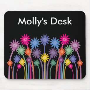 Stilfulla & djärva symmetriska blommor Mousepad Musmatta