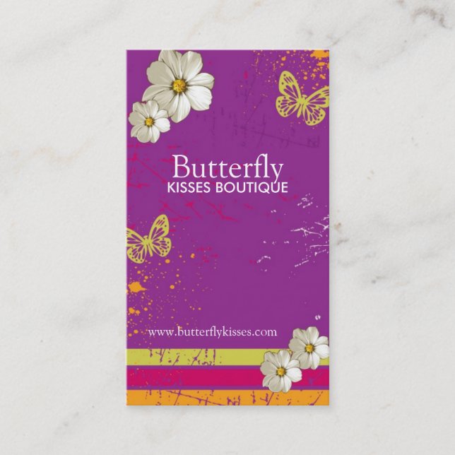 Stilfulla Grungevisitkortar Visitkort (Framsida)