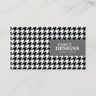 Stilfulla Houndstooth Visitkort