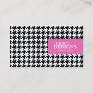 Stilfulla Houndstooth Visitkort