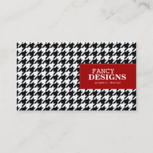 Stilfulla Houndstooth Visitkort