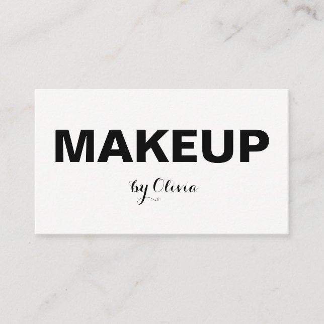 Stilfulla moderna visitkortar för Makeupkonstnär Visitkort (Framsida)