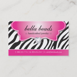 Stilfulla zebra tryckjuvelerarevisitkortar visitkort