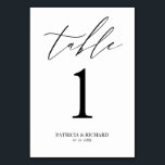 Stilfullt bordskort för bröllop<br><div class="desc">Ett enkelt,  elegant bordskort med kalligrafi. 
____________________________________________________________ 
Obs: Du måste ändra bordnumret på varje kort en i taget. Efter att du har skapat ett nummer lägger du till det på kortet och går sedan tillbaka för att upprepa processen för varje nummer du vill ha.
______________________________________________</div>