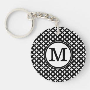 Stilfullt chic svartvitt monogrammönster