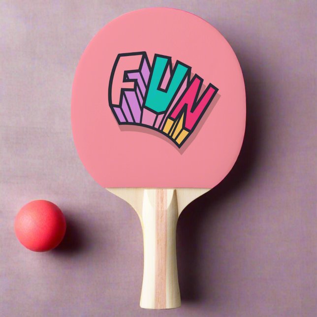 Stilfullt coolt "Roligt" Rosa trendigt sport  Pingisracket (Skapare uppladdad)