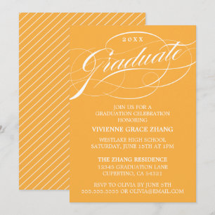 STILFULLT ELEGANT SKRIPT EXAMENSFIRANDE PARTY-INBJ INBJUDNINGAR