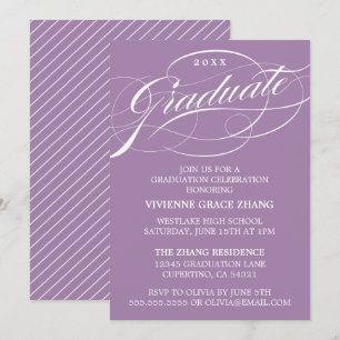 STILFULLT ELEGANT SKRIPT EXAMENSFIRANDE PARTY-INBJ INBJUDNINGAR