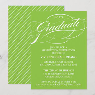 STILFULLT ELEGANT SKRIPT EXAMENSFIRANDE PARTY-INBJ INBJUDNINGAR