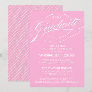 STILFULLT ELEGANT SKRIPT EXAMENSFIRANDE PARTY-INBJ INBJUDNINGAR