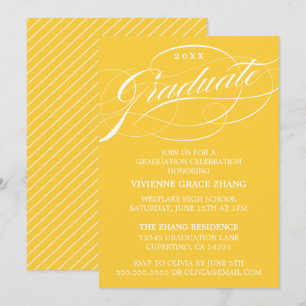 STILFULLT ELEGANT SKRIPT EXAMENSFIRANDE PARTY-INBJ INBJUDNINGAR
