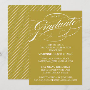 STILFULLT ELEGANT SKRIPT EXAMENSFIRANDE PARTY-INBJ INBJUDNINGAR
