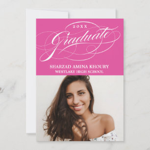 STILFULLT ELEGANTA SKRIFT 2 EXAMENSFIRANDE INVITAT INBJUDNINGAR