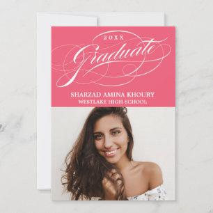 STILFULLT ELEGANTA SKRIFT 2 EXAMENSFIRANDE INVITAT INBJUDNINGAR