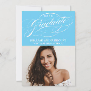 STILFULLT ELEGANTA SKRIFT 2 GRADUATE FEST INVITATI INBJUDNINGAR
