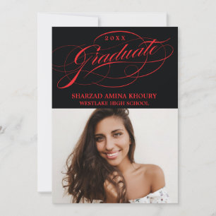 STILFULLT ELEGANTA SKRIFT 2 GRADUATE FESTINBJUDAN INBJUDNINGAR