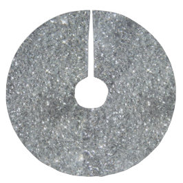 Stilfullt foto för silverglitterGlitz Julgransmatta Borstad Polyester