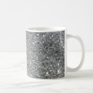Stilfullt foto för silverglitterGlitz Kaffemugg
