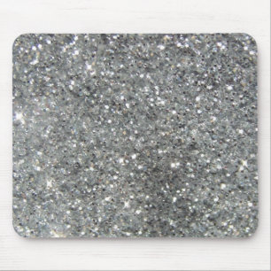 Stilfullt foto för silverglitterGlitz Musmatta