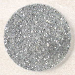 Stilfullt foto för silverglitterGlitz Underlägg