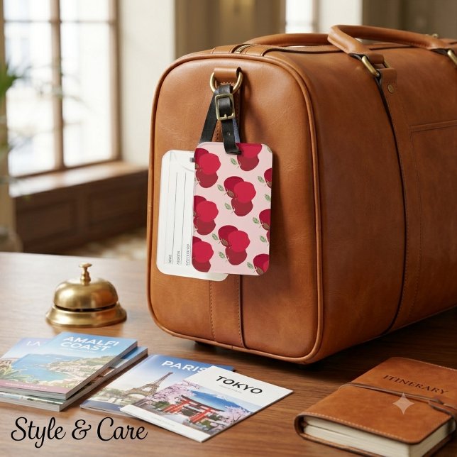 Stilfullt fruktinspirerat äpple bagagebricka (Stylish Fruit-Inspired Apple Luggage Tag)