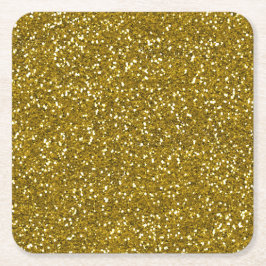 Stilfullt glitterguld underlägg papper rund