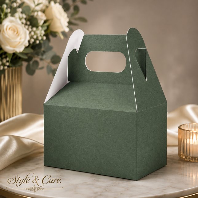 Stilfullt grönt mönster Lyxigt partibehandling Gav Presentaskar (Stylish Green Pattern Luxury Party Treat Gable Favor Boxes)