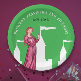 Stilfullt Grönt Och Rosa Prinsessa Sagoslott