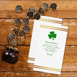 Stilfullt guld folie St. Patrick's Day baby shower Tilläggskort