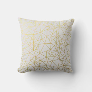 Stilfullt guld geometriskt mönster kudde
