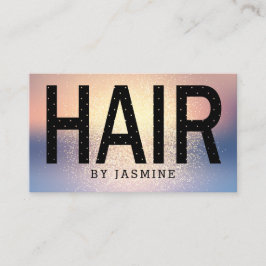 Stilfullt guld- glitterhår visitkort