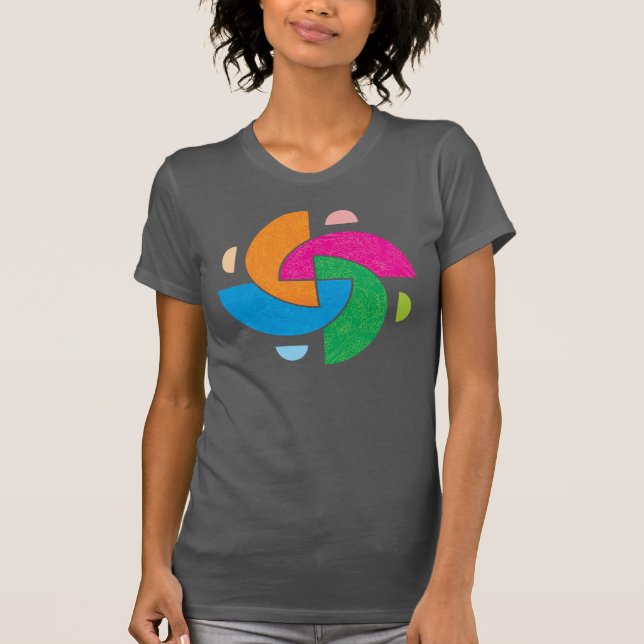 Stilfullt hakkors - Indien konst Tee Shirt (Framsida)