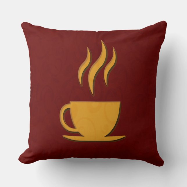 Stilfullt kaffe kudde (Framsida)
