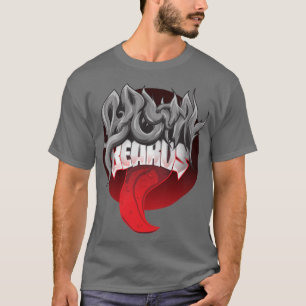 Stilfullt konsttryck för handgjord bokstavskonst p t shirt
