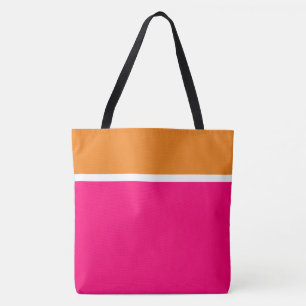 Stilfullt ljust vackert rosa orange vita ränder tygkasse