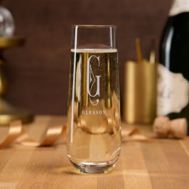 Stilfullt monogram initial G, redigerbart namn