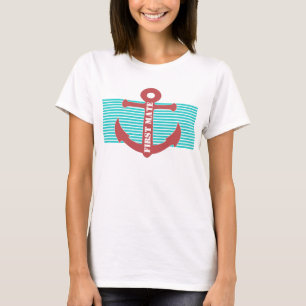 Stilfullt nautiskt ankrar anpassningsbar tee shirt